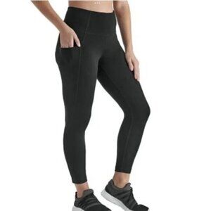 High Rise Ankle Legging Stretch Pockets Members Mark Black 25" Inseam Size 2X